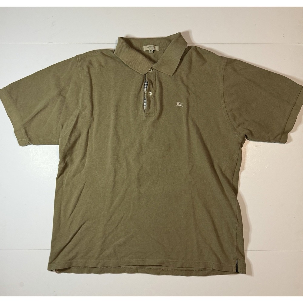 Burberry London Polo Mens Classic Fit Brown Cotton Nova Shirt Size XL